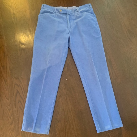 INCOTEX Men's corduroy blue pant - Picture 1 of 13